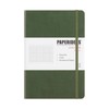 PAPERIDEAS Notebook A5 Hardcover (Squared, Olive Green)