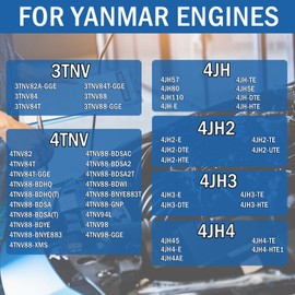 129150-35170 Oil Filter Compatible with Yanmar Engines 4TNE 3TNV 4TNV 4JH 4JH2 4JH3 4JH4 (2pcs)