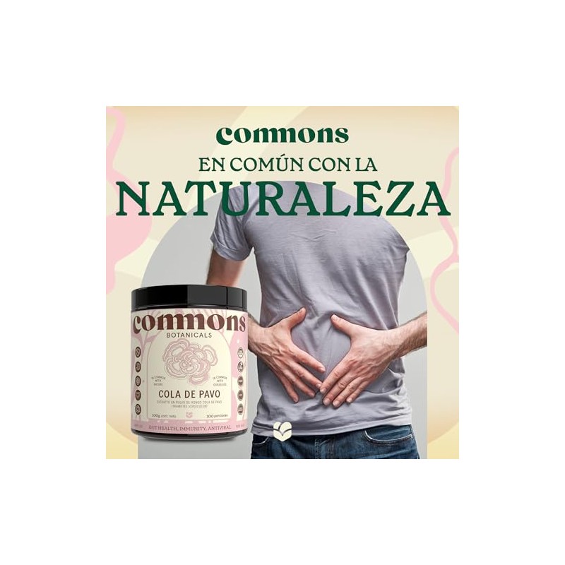 COMMONS Hongos Adaptógenos Hongo Cola de Pavo Extracto en Polvo