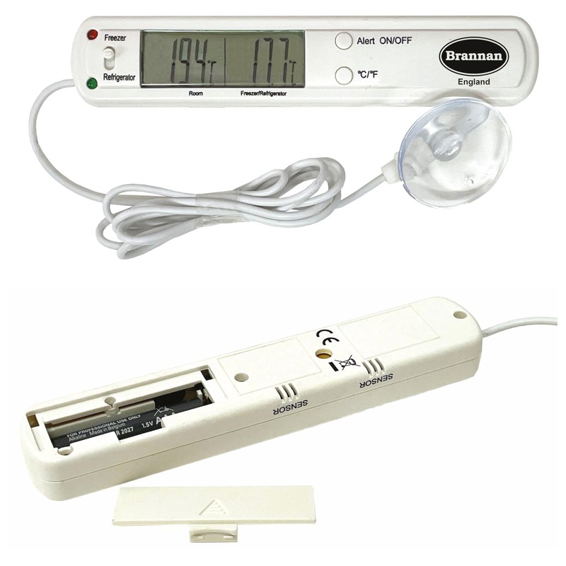 Brannan Digital Freezer or Fridge Thermometer with Alarm- For Use