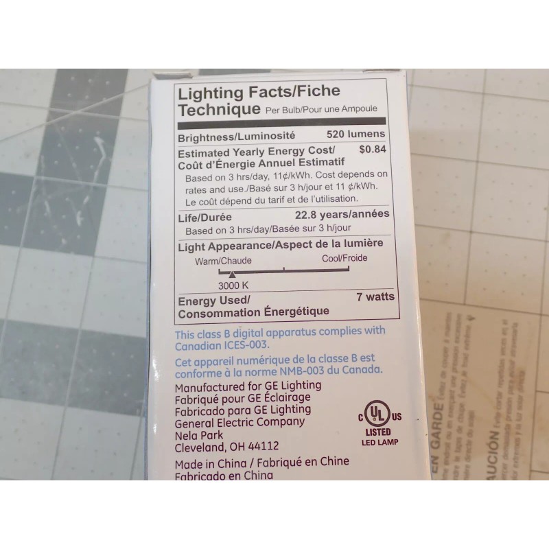 GE One GE #PAR20 LED bulb,7W,3000K 20deg. Dimmable, 520Lumens Outdoor