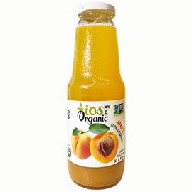 IOS Love Organic Juice - USDA Organic Certified - Cold Pressed, No Added Sugar, No Water, No Artificial Colors, No Preservatives, No Flavors Added, No Gluten - 33.8 Fl Oz (Apricot, Pack of 2)