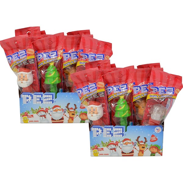 Christmas Winter Holiday PEZ Dispensers Pack of 24