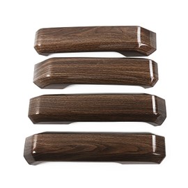 Hoolcar Inner Door Handle Cover ABS Trim Frame Decor for 2015-2020 Ford F150, Wood Grain, 4PCs