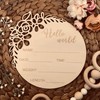 Hello World Newborn Sign for Hospital - Wooden Baby Announcement