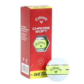 Callaway Golf Balls CHRM SFT 24 360 YLW STRP 3B Sleeves (Pack of 3) (White/FF/Men's)