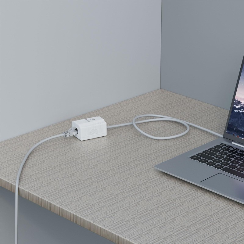 FGB 2 x Cat6A Surface-Mounted Network Socket, 1 Port RJ45