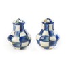 MacKenzie-Childs Royal Check Salt and Pepper Shakers, Enamel Shaker Set