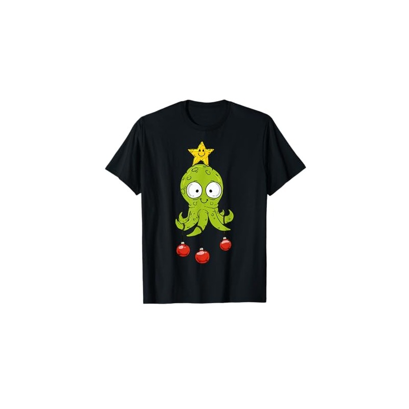 Cartoon Octopus Character With Fun Designations For Kids T-Shirt