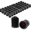 Universal Tyre Valve Dust Caps, Black, Pack of 12, Rubber
