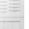 Solid White Wood Paulownia 4-Panel Screen & Room Divider Model