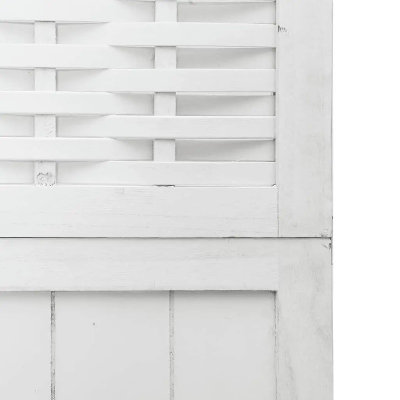 Solid White Wood Paulownia 4-Panel Screen & Room Divider Model