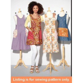 McCall's SEWING PATTERN Apron Women Full Arts Crafts - Smock Plus Size Large Pockets 8308