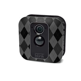 MightySkins Skin Compatible with Blink XT Outdoor Camera - Black Argyle | Protective, Durable, and Unique Vinyl Decal wrap Cover | Easy to Apply, Remove, and Change Styles | Made in The USA
