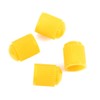 sourcingmap 4pcs Yellow Plastic Universal Tire Valve Stem Cap Cover