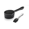 Outset Basting Pot and Brush, Cast Iron Pan and Sauce
