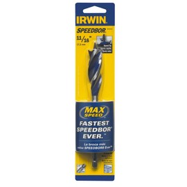 IRWIN SPEEDBOR Tri Flute Wood Drill Bit 11/16"(3041016) , Black