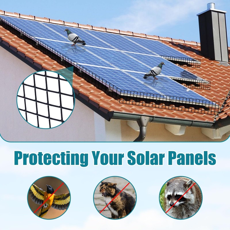 LOMGDOVC Solar Panel Bird Mesh Kit 6in x 100ft PVC