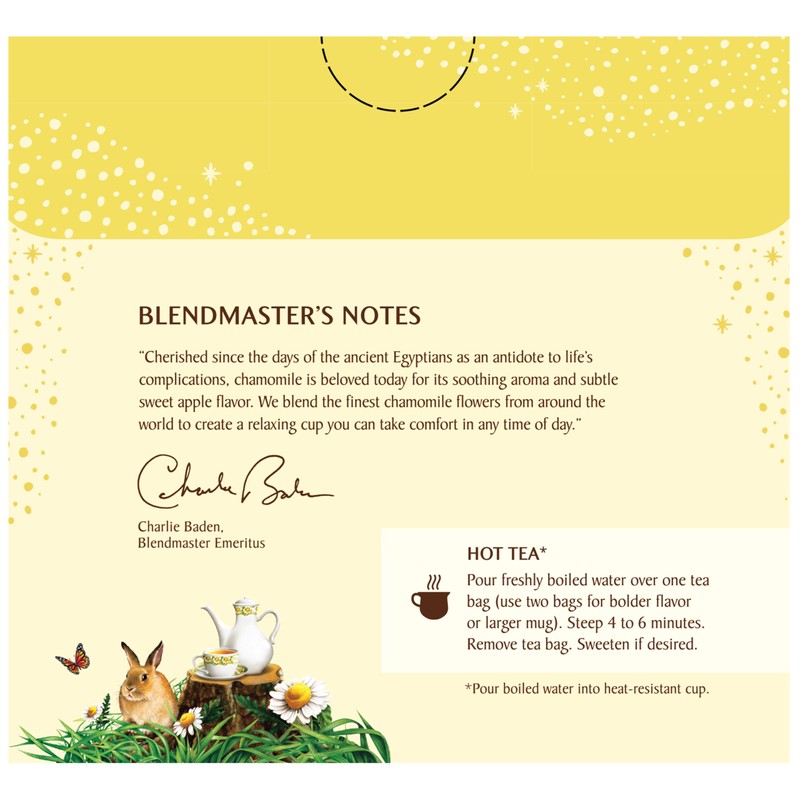 Celestial Seasonings Herbal Tea, Chamomile, Caffeine Free, 40 Tea Bags