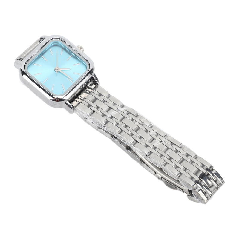 Women Quartz Watch Alloy Steel Strap Stylish Waterproof Ladies Square