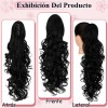 Extensiones Cabello Natural Clip Ondulado Coleta De Cabello