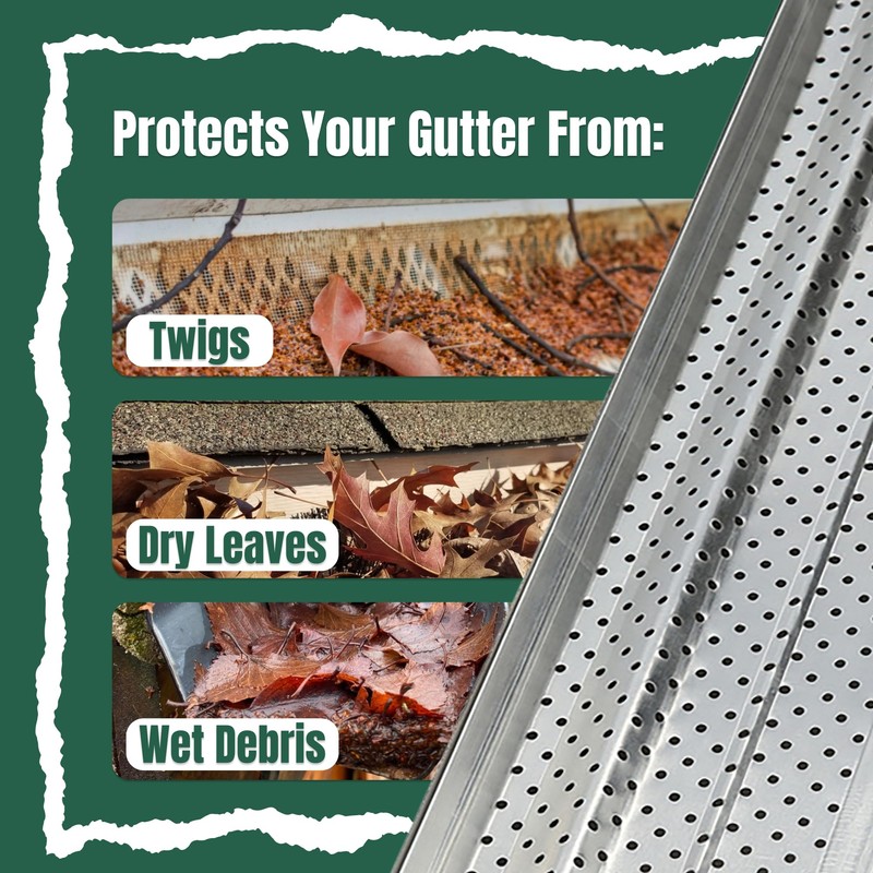 A-M Gutter Guard - Heavy Duty Lifetime Quality Aluminum Leaf
