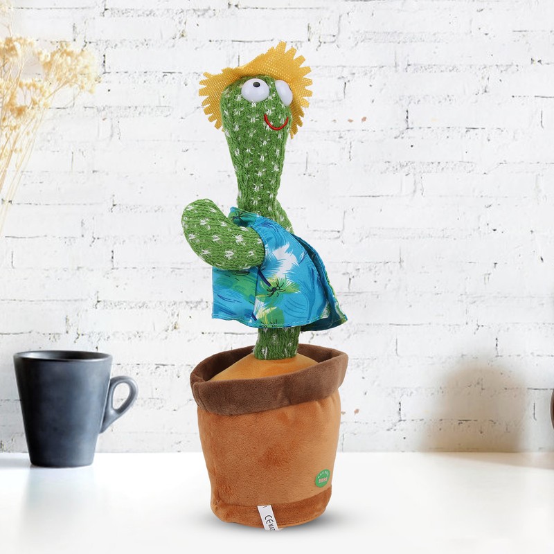 Cactus Plush Toy Multifunction Electronic Cacti Plaything Singing and Dancing