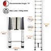 Qimu Telescoping Ladder 16.4FT Aluminum Telescoping Ladder with 2 Detachable