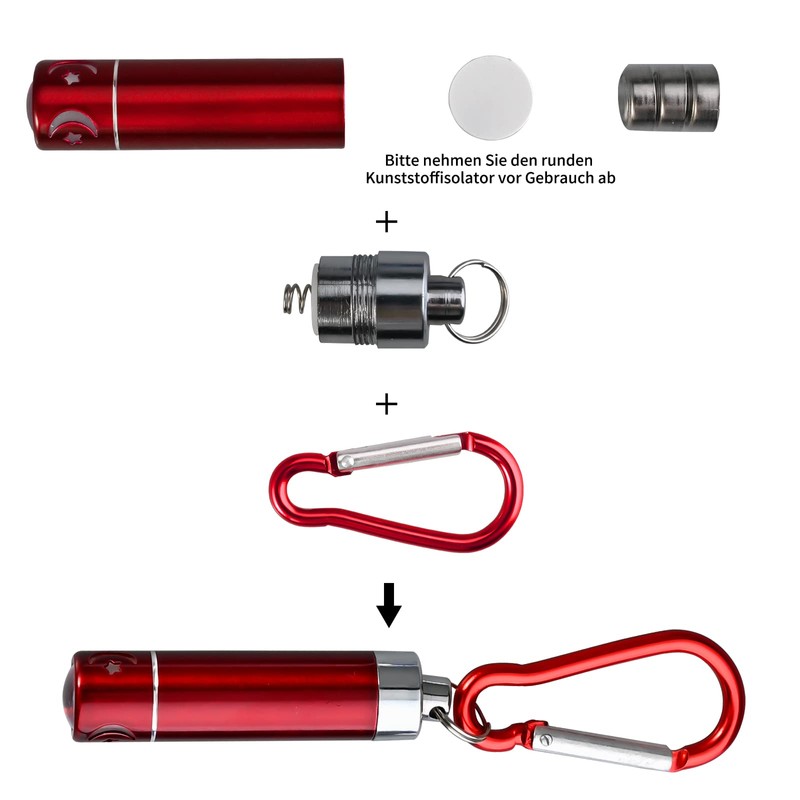 GOLDGE 14 Pieces LED Keyring Torch Mini Torch for Outdoor