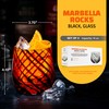 IMPULSE! Marbella Rocks Vintage Black Glassware Set of 4 -