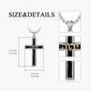 ROMANTICWORK Cross Necklace for Men 925 Sterling Silver Yhwh Yahweh