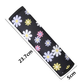 CAASFOOY Multifunctional Belt Padding Shoulder Protector for Seat Belts for Adults Children, Removable Seat Belt with Floral Pattern, Pack of 2