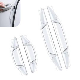 MLY 4PCS Car Door Edge Guards, Heavy-Duty Car Door Protector, Anti-Collision Strips with Self-Adhesive Backing, Universal Door Guards Decorative for Cars, Suvs, Trucks (Transparent)
