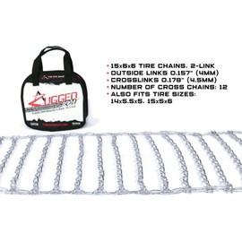 The ROP Shop | Pair of 2 Link Tire Chains 15x5x6 for Toro Wheel Horse Snow Blower, Thrower