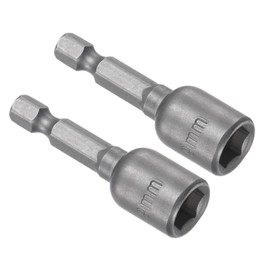 CoCud Quick-Change Nut Setter Driver Bit, 9mm Metric 48mm Length 1/4" Shank, CR-V Magnetic Straight Shank Setter Drill Bits - (Applications: for Auto Repair) - 2pieces