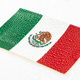 CANTENDO - 5 calcomanías de vinilo reflectante de la bandera mexicana para coche, para parachoques de ventana de coche, pegatina impermeable (2.5 x 4.5 pulgadas)