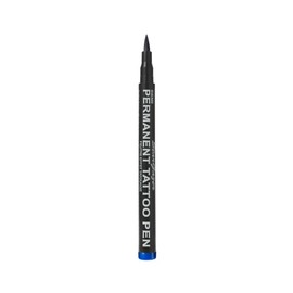 Semi-permanent tattoo pen 10. Up to 24 hour strong blue colour for skin art with a fine line nib.