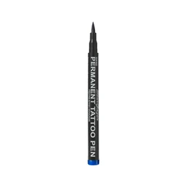 Semi-permanent tattoo pen 10. Up to 24 hour strong blue colour for skin art with a fine line nib.