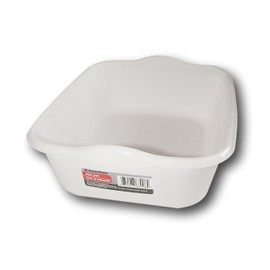 Essentials White Plastic Eight Quart Dishpan - 13½ x 11 x 4½H