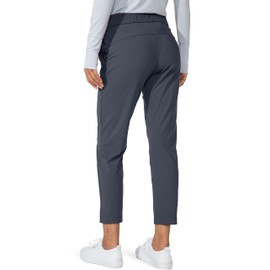 G Gradual G Gradual Women's Pants with Deep Pockets 7/8 Stretch Sweatpants for Women Athletic, Golf, Lounge, Work (Dark Grey, Large)