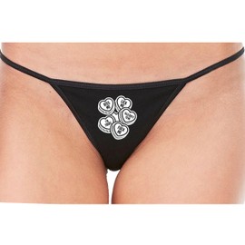 Knaughty Knickers Dirty Valentines Day Heart Candies Suggestive Fun Gift Black String Thong Adult Flirty Fun