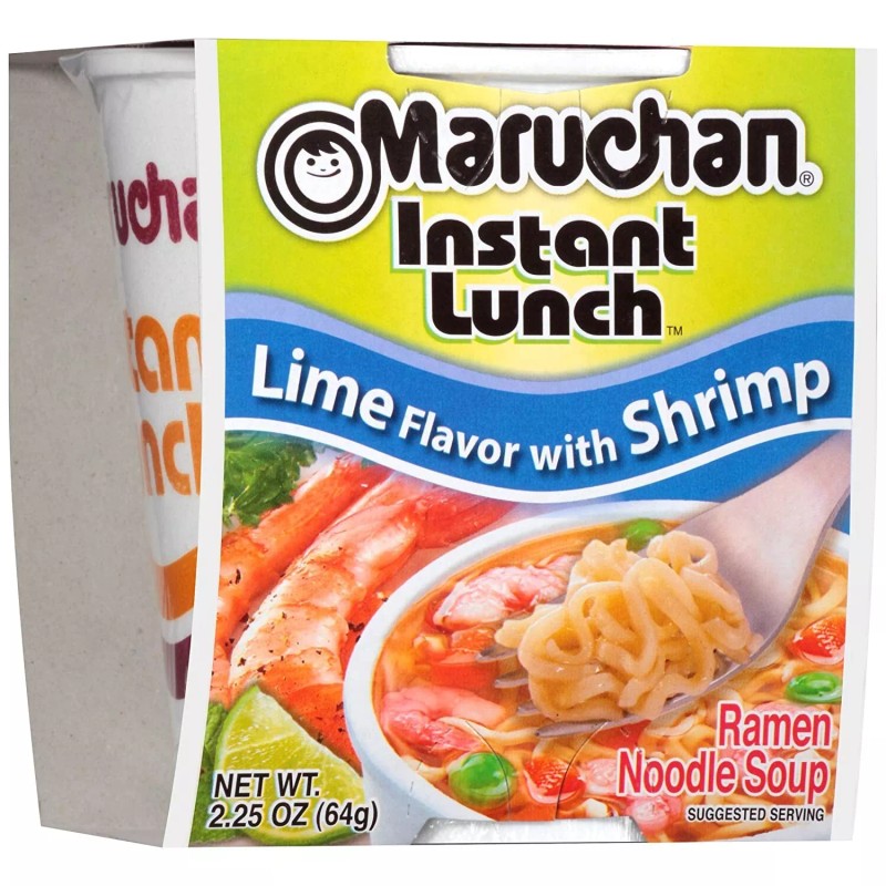 Maruchan Instant Lunch Lime Flavor with Shrimp, 2.25 Oz, 12