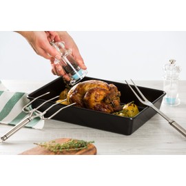 Tala Performance Large Roaster with Pouring Lip, Professional Gauge Carbon Steel with Eclipse Non-Stick Coating 34.6 x 24.5 x 4cm