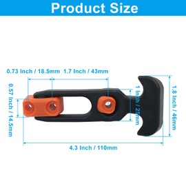 HARSKIYER Flexible Rubber T-Handle Latches, 2 Pack Toolbox Cooler Latch, Universal Rubber Hasp with Screws for Tool Cabinet, Vehicle Engine Hood, Locking System Accessories (Orange)