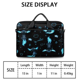 Laptop Bag for Women Men, Blue Axolotl 15.6 inch Messenger Shoulder Bags, Water Resistant Computer Bag Sleeve Laptop Carrying Case for Work, Office, School, Casual