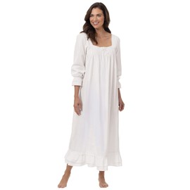 The 1 for U Victorian Nightgown - Womens Nightgowns Cotton, White, MD