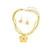 MMIUAEG Hawaiian Flowers Earrings Necklaces Set Bohemian Flower Dangle Earrings