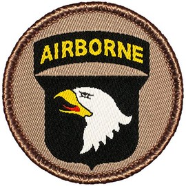 101st Airborne Screaming Eagle Patrol Patch - 2" Diameter Round Woven Patch