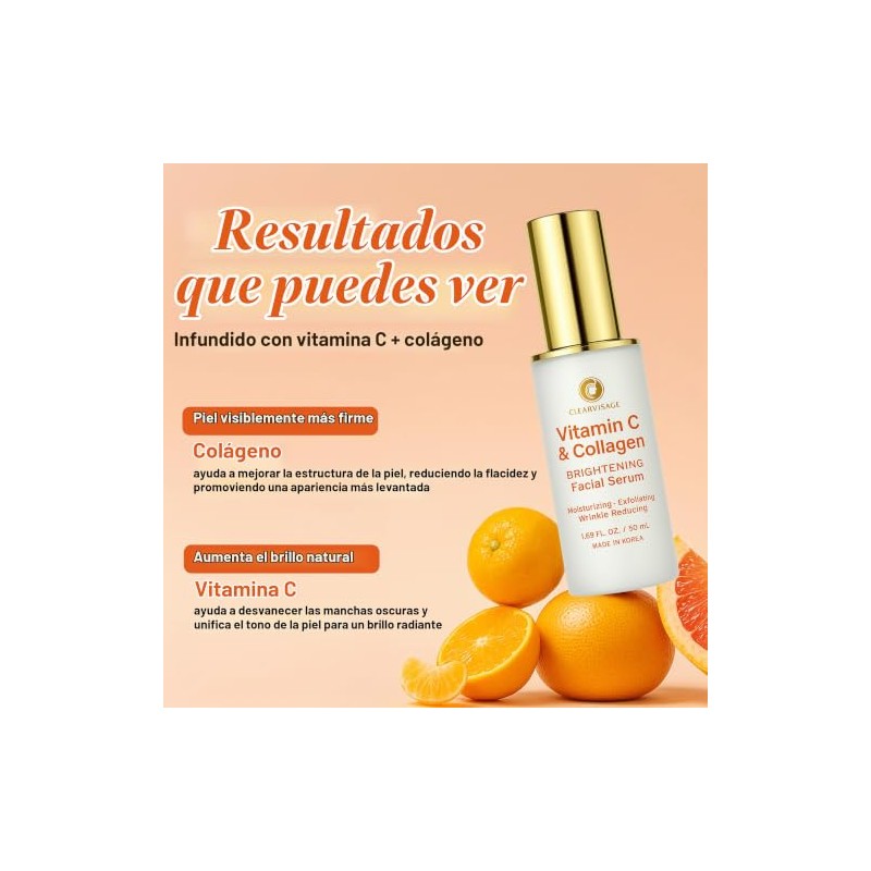 Suero Vitamina Cara Colágeno Probado Por Dermatólogos Antienvejecimiento Cuidado Piel