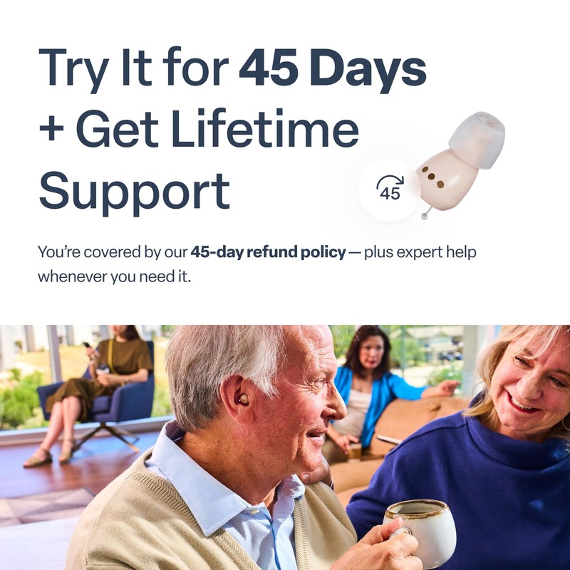 Audien Atom One OTC Hearing Aids - Wireless, Rechargeable, and